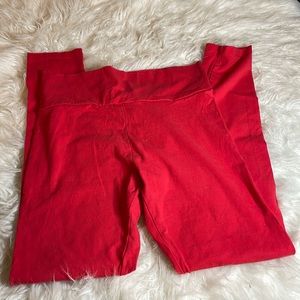 Forever21 womens cherry red cotton leggings
